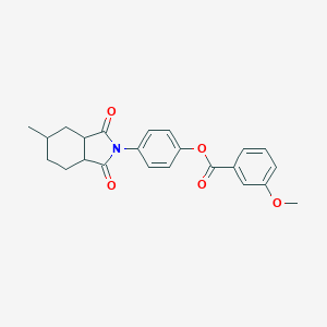 molecular formula C23H23NO5 B340576 4-(5-methyl-1,3-dioxooctahydro-2H-isoindol-2-yl)phenyl 3-methoxybenzoate 