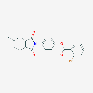 molecular formula C22H20BrNO4 B340577 4-(5-methyl-1,3-dioxooctahydro-2H-isoindol-2-yl)phenyl 2-bromobenzoate 