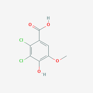 molecular formula C8H6Cl2O4 B034058 2,3-Dichloro-4-hydroxy-5-methoxybenzoic acid CAS No. 108544-97-4