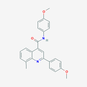 molecular formula C25H22N2O3 B340585 N,2-bis(4-methoxyphenyl)-8-methylquinoline-4-carboxamide 