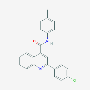 molecular formula C24H19ClN2O B340587 2-(4-chlorophenyl)-8-methyl-N-(4-methylphenyl)quinoline-4-carboxamide 