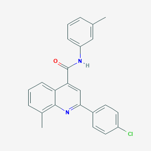molecular formula C24H19ClN2O B340588 2-(4-chlorophenyl)-8-methyl-N-(3-methylphenyl)quinoline-4-carboxamide 