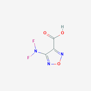 molecular formula C3HF2N3O3 B034059 4-(Difluoroamino)-1,2,5-oxadiazole-3-carboxylic acid CAS No. 108284-66-8