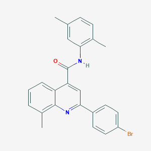 molecular formula C25H21BrN2O B340590 2-(4-bromophenyl)-N-(2,5-dimethylphenyl)-8-methylquinoline-4-carboxamide 