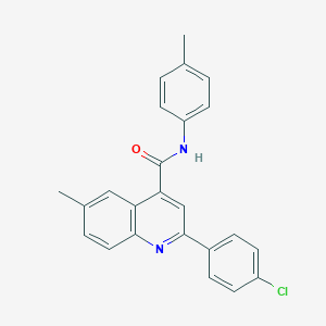 molecular formula C24H19ClN2O B340592 2-(4-chlorophenyl)-6-methyl-N-(4-methylphenyl)quinoline-4-carboxamide 