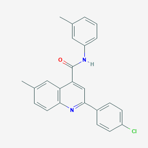 molecular formula C24H19ClN2O B340593 2-(4-chlorophenyl)-6-methyl-N-(3-methylphenyl)quinoline-4-carboxamide 