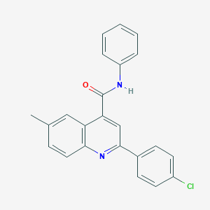 2-(4-chlorophenyl)-6-methyl-N-phenylquinoline-4-carboxamide