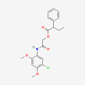 molecular formula C20H22ClNO5 B3405950 [(5-Chloro-2,4-dimethoxyphenyl)carbamoyl]methyl 2-phenylbutanoate CAS No. 1794776-89-8