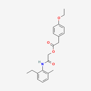 molecular formula C21H25NO4 B3405958 [(2-Ethyl-6-methylphenyl)carbamoyl]methyl 2-(4-ethoxyphenyl)acetate CAS No. 1794840-46-2