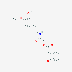 {[2-(3,4-Diethoxyphenyl)ethyl]carbamoyl}methyl 2-(2-methoxyphenyl)acetate