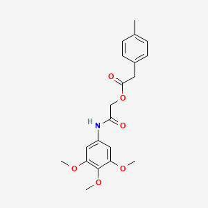 molecular formula C20H23NO6 B3405967 [(3,4,5-Trimethoxyphenyl)carbamoyl]methyl 2-(4-methylphenyl)acetate CAS No. 1797043-55-0