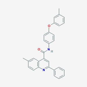6-methyl-N-[4-(3-methylphenoxy)phenyl]-2-phenylquinoline-4-carboxamide