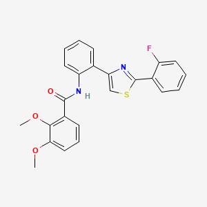 molecular formula C24H19FN2O3S B3405973 N-(2-(2-(2-fluorophenyl)thiazol-4-yl)phenyl)-2,3-dimethoxybenzamide CAS No. 1797729-02-2