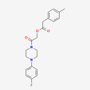 molecular formula C21H23FN2O3 B3405975 2-[4-(4-Fluorophenyl)piperazin-1-yl]-2-oxoethyl (4-methylphenyl)acetate CAS No. 1798016-84-8