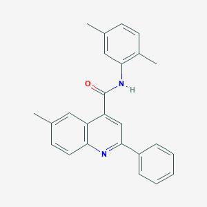 molecular formula C25H22N2O B340600 N-(2,5-dimethylphenyl)-6-methyl-2-phenylquinoline-4-carboxamide 