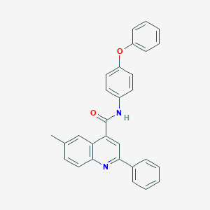molecular formula C29H22N2O2 B340601 6-methyl-N-(4-phenoxyphenyl)-2-phenylquinoline-4-carboxamide 