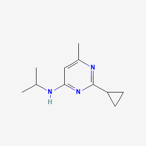 molecular formula C11H17N3 B3406014 2-cyclopropyl-6-methyl-N-(propan-2-yl)pyrimidin-4-amine CAS No. 1870243-54-1