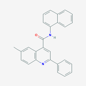 molecular formula C27H20N2O B340602 6-methyl-N-(1-naphthyl)-2-phenyl-4-quinolinecarboxamide 