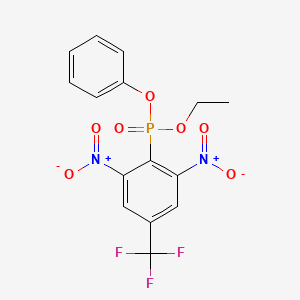 molecular formula C15H12F3N2O7P B3406021 Ethyl phenyl [2,6-dinitro-4-(trifluoromethyl)phenyl]phosphonate CAS No. 202277-80-3