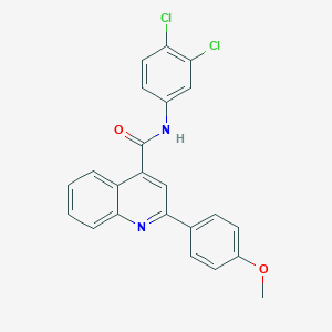 molecular formula C23H16Cl2N2O2 B340604 N-(3,4-dichlorophenyl)-2-(4-methoxyphenyl)quinoline-4-carboxamide 