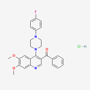 molecular formula C28H27ClFN3O3 B3406061 3-Benzoyl-4-[4-(4-fluorophenyl)piperazin-1-yl]-6,7-dimethoxyquinoline hydrochloride CAS No. 2097883-38-8
