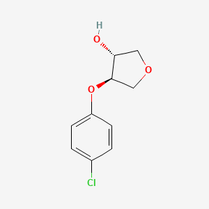 molecular formula C10H11ClO3 B3406067 (3R,4R)-4-(4-chlorophenoxy)tetrahydrofuran-3-ol CAS No. 2165806-32-4