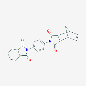 molecular formula C23H22N2O4 B340607 2-[4-(1,3-dioxooctahydro-2H-isoindol-2-yl)phenyl]-3a,4,7,7a-tetrahydro-1H-4,7-methanoisoindole-1,3(2H)-dione 