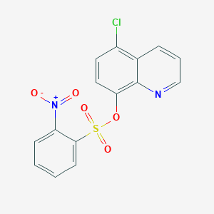 molecular formula C15H9ClN2O5S B3406086 5-Chloroquinolin-8-yl 2-nitrobenzene-1-sulfonate CAS No. 2227264-55-1