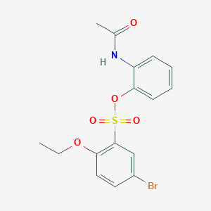 molecular formula C16H16BrNO5S B3406101 2-Acetamidophenyl 5-bromo-2-ethoxybenzene-1-sulfonate CAS No. 2248832-94-0
