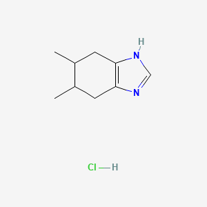 molecular formula C9H15ClN2 B3406121 5,6-dimethyl-4,5,6,7-tetrahydro-1H-1,3-benzodiazole hydrochloride CAS No. 2309734-47-0
