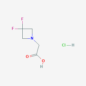 molecular formula C5H8ClF2NO2 B3406127 2-(3,3-Difluoroazetidin-1-yl)acetic acid hydrochloride CAS No. 2320574-31-8
