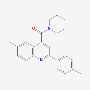 molecular formula C23H24N2O B340613 6-Methyl-2-(4-methylphenyl)-4-(1-piperidinylcarbonyl)quinoline 