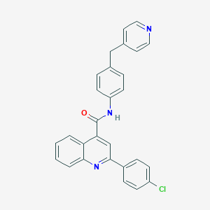 molecular formula C28H20ClN3O B340616 2-(4-chlorophenyl)-N-[4-(pyridin-4-ylmethyl)phenyl]quinoline-4-carboxamide 