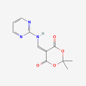 molecular formula C11H11N3O4 B3406169 2,2-Dimethyl-5-[(pyrimidin-2-ylamino)methylene]-1,3-dioxane-4,6-dione CAS No. 25063-70-1