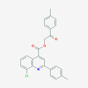 molecular formula C26H20ClNO3 B340618 2-(4-Methylphenyl)-2-oxoethyl 8-chloro-2-(4-methylphenyl)quinoline-4-carboxylate 