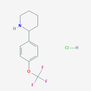molecular formula C12H15ClF3NO B3406197 2-[4-(Trifluoromethoxy)phenyl]piperidine hydrochloride CAS No. 2549033-85-2