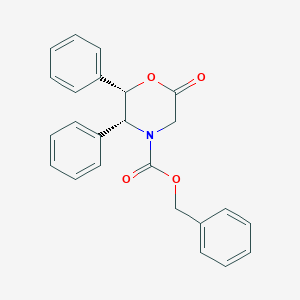 molecular formula C24H21NO4 B034062 苄基 (2S,3R)-(+)-6-氧代-2,3-二苯基-4-吗啉羧酸酯 CAS No. 105228-46-4