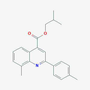 molecular formula C22H23NO2 B340621 2-Methylpropyl 8-methyl-2-(4-methylphenyl)quinoline-4-carboxylate 