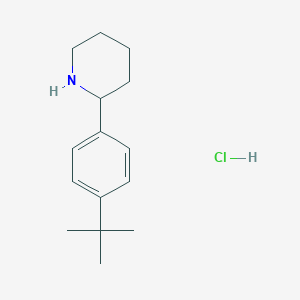 molecular formula C15H24ClN B3406211 2-(4-Tert-butylphenyl)piperidine;hydrochloride CAS No. 2549042-98-8