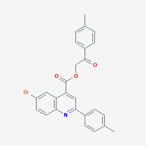 molecular formula C26H20BrNO3 B340623 2-(4-Methylphenyl)-2-oxoethyl 6-bromo-2-(4-methylphenyl)-4-quinolinecarboxylate 