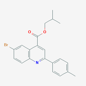 molecular formula C21H20BrNO2 B340624 2-Methylpropyl 6-bromo-2-(4-methylphenyl)quinoline-4-carboxylate 
