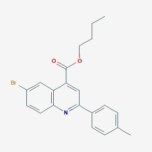 molecular formula C21H20BrNO2 B340625 Butyl 6-bromo-2-(4-methylphenyl)quinoline-4-carboxylate 