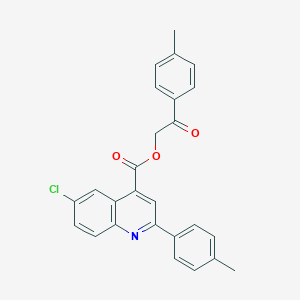 molecular formula C26H20ClNO3 B340626 2-(4-Methylphenyl)-2-oxoethyl 6-chloro-2-(4-methylphenyl)-4-quinolinecarboxylate 