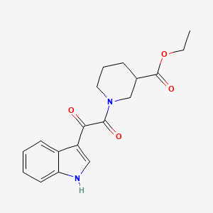 molecular formula C18H20N2O4 B3406286 ethyl 1-(2-(1H-indol-3-yl)-2-oxoacetyl)piperidine-3-carboxylate CAS No. 291773-21-2