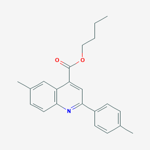 Butyl 6-methyl-2-(4-methylphenyl)quinoline-4-carboxylate