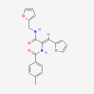 (Z)-N-(1-(furan-2-yl)-3-((furan-2-ylmethyl)amino)-3-oxoprop-1-en-2-yl)-4-methylbenzamide