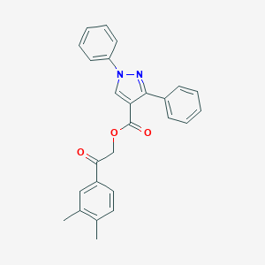 2-(3,4-dimethylphenyl)-2-oxoethyl 1,3-diphenyl-1H-pyrazole-4-carboxylate