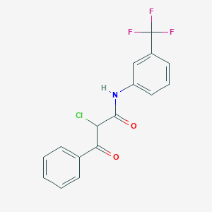 molecular formula C16H11ClF3NO2 B3406313 2-chloro-3-oxo-3-phenyl-N-[3-(trifluoromethyl)phenyl]propanamide CAS No. 300676-13-5