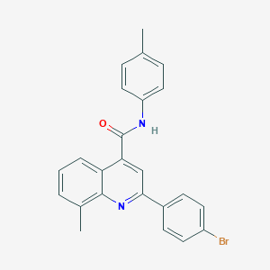 molecular formula C24H19BrN2O B340633 2-(4-bromophenyl)-8-methyl-N-(4-methylphenyl)quinoline-4-carboxamide 