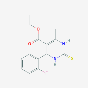 Ethyl 4-(2-fluorophenyl)-6-methyl-2-thioxo-1,2,3,4-tetrahydropyrimidine-5-carboxylate
